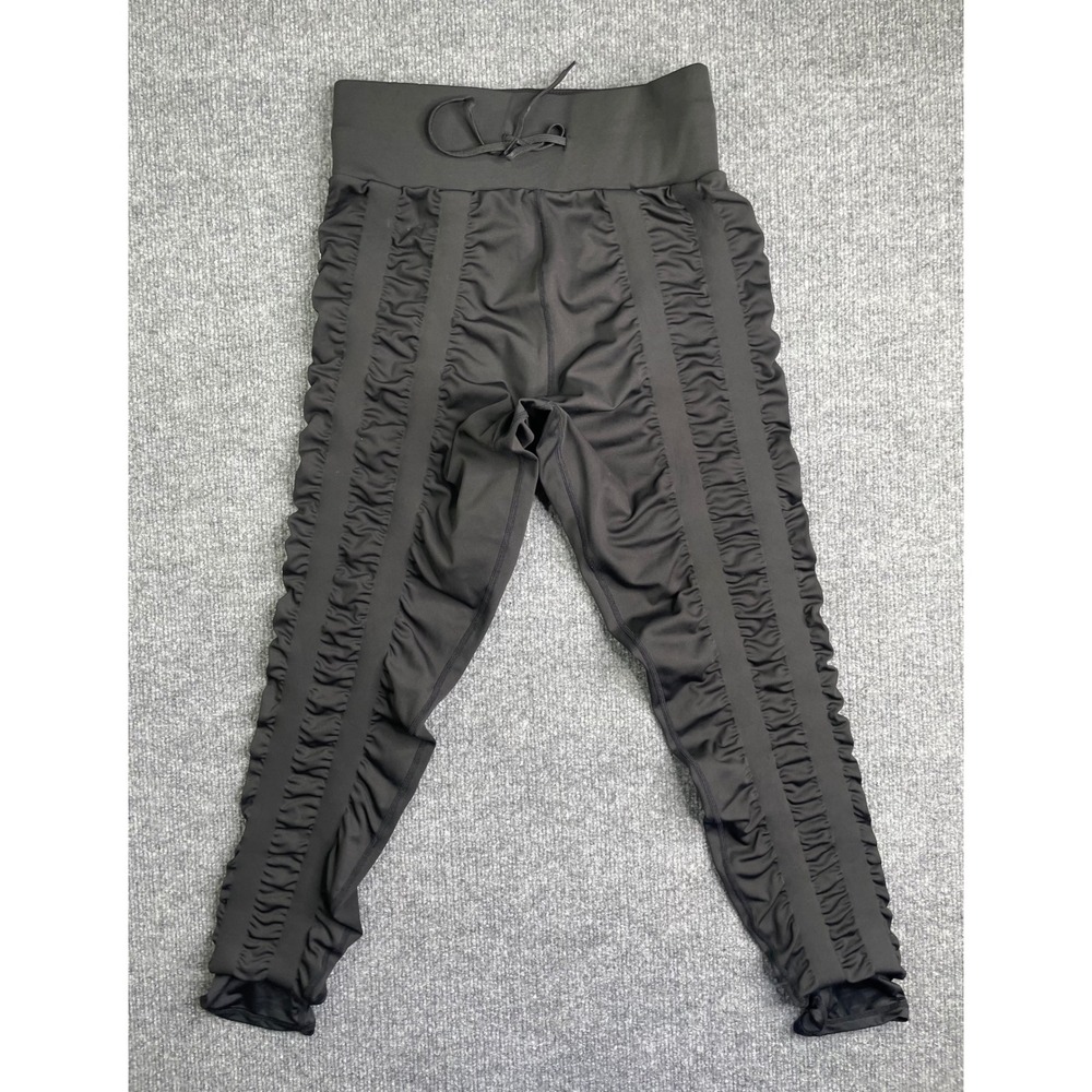 Skinnify Leggings‎ Women's XL Black Ruched High Waisted Athletic Training